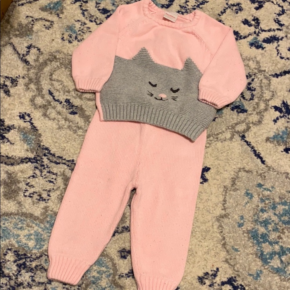 Hanna Andersson knit kitten outfit